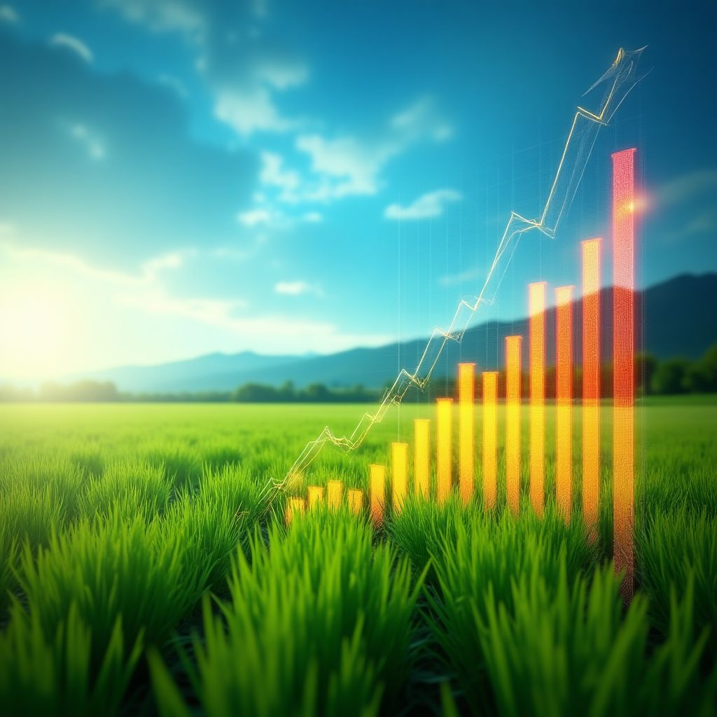 Gráfico de crecimiento en agronegocios